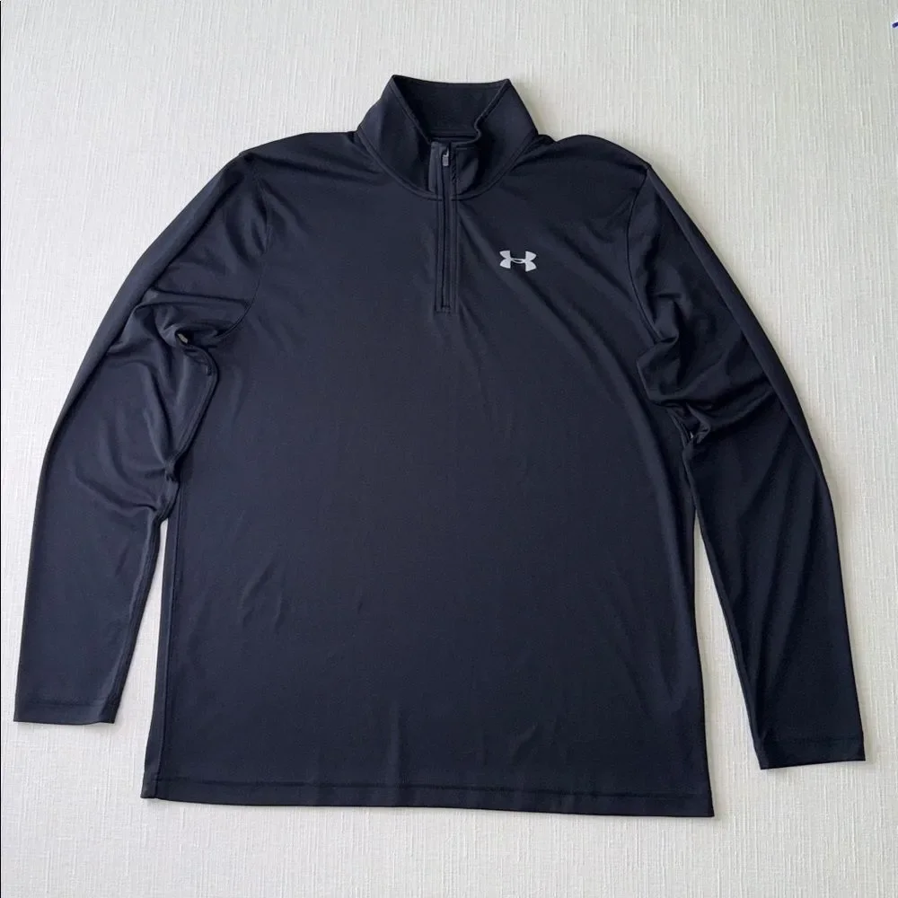 Under Armour Velocity Men's Black Performance Quarter-Zip Loose Pullover